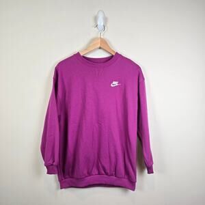 Nike Sportswear Club Fleece Kids Size L/14-16 Oversized Sweatshirt Hot Fuchsia